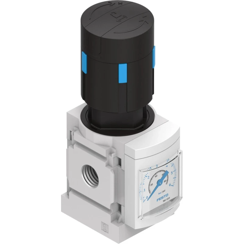 Festo Pneumatic Regulator with Rotary Knob Actuator, G 1/8 Inlet & Outlet, 14 bar Max Operating Pressure MS4-LR-1/8-D5-AS