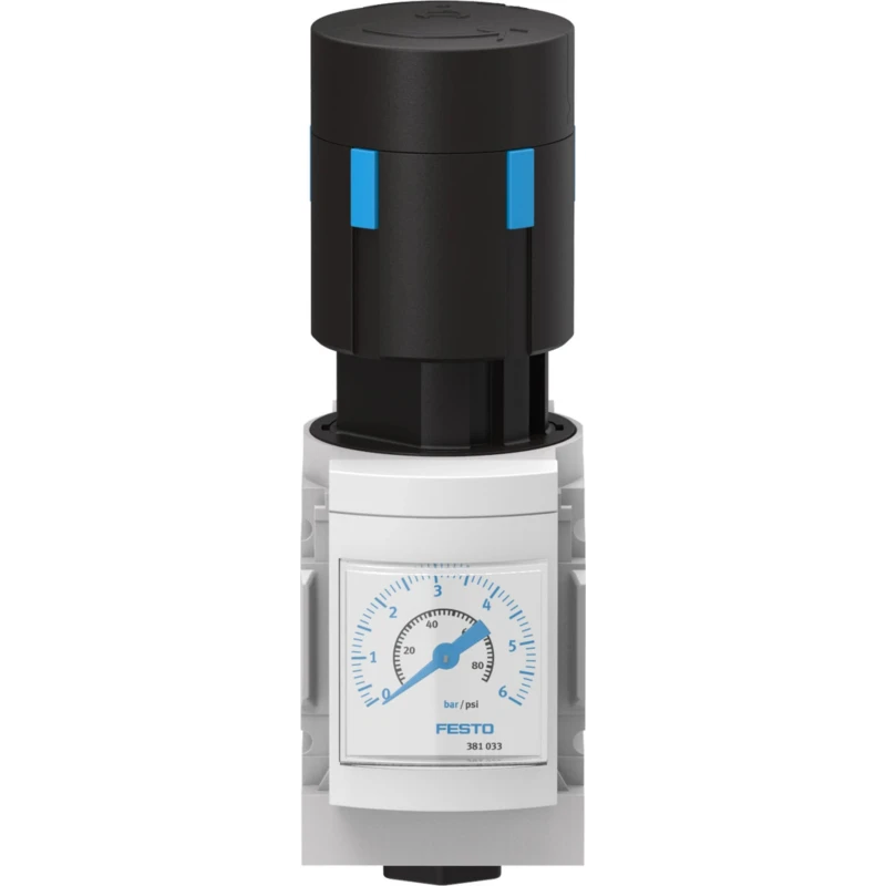 Festo Pneumatic Regulator with Rotary Knob Actuator, G 1/8 Inlet & Outlet, 14 bar Max Operating Pressure MS4-LR-1/8-D5-AS