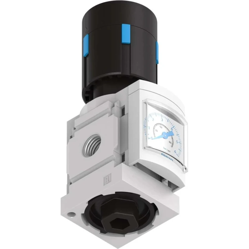 Festo Pneumatic Regulator with Rotary Knob Actuator, G 1/8 Inlet & Outlet, 14 bar Max Operating Pressure MS4-LR-1/8-D5-AS
