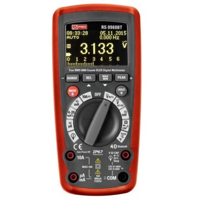 RS PRO Handheld True RMS Digital Multimeter Bluetooth WiFi Enabled 1kV DC 10MHz RS-9968BT