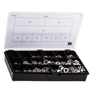 RS PRO Stainless Steel Hex Nuts Box, 1020 Pieces, A4 (316) Corrosion Resistant, Plain Finish 200-9778