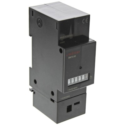 Muller 5 Digit Elapsed Time Counter BW70, 115V 50-60Hz for DIN Rail Mounting BW70