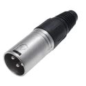 RS PRO Cable XLR Connector Straight Male 3 Contacts 75V Silver Plating 208-5188