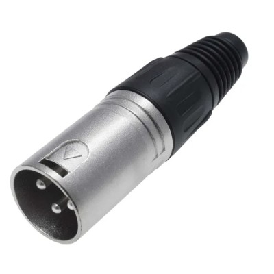 RS PRO Cable XLR Connector Straight Male 3 Contacts 75V Silver Plating 208-5188
