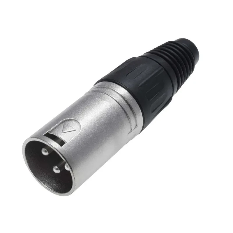 RS PRO Cable XLR Connector Straight Male 3 Contacts 75V Silver Plating 208-5188