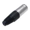 RS PRO Cable XLR Connector Straight Male 3 Contacts 75V Silver Plating 208-5188