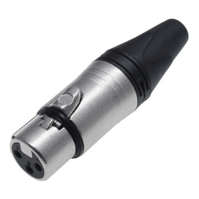 RS PRO Cable XLR Connector, Straight, 50V, Female, 3 Contacts, Silver Plating 208-5193