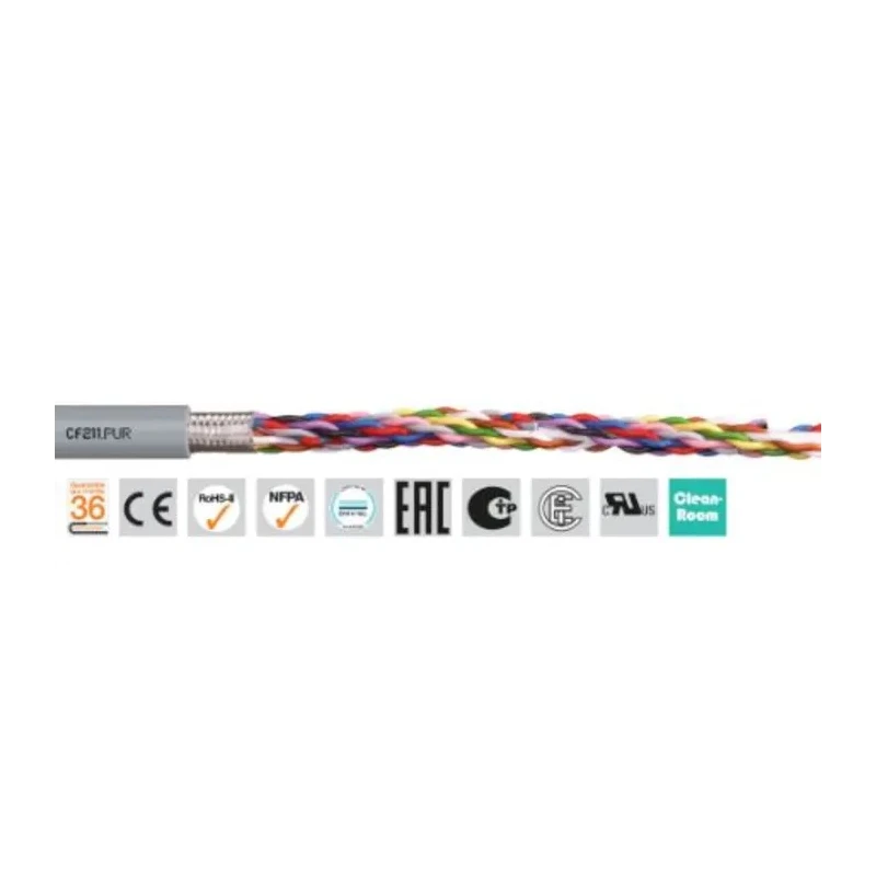 Igus chainflex CF211.PUR Data Cable 8 Cores 0.25mm² 24 AWG Screened Thermoplastic Elastomer Jacket CF211.PUR.02.04.02 (50m)