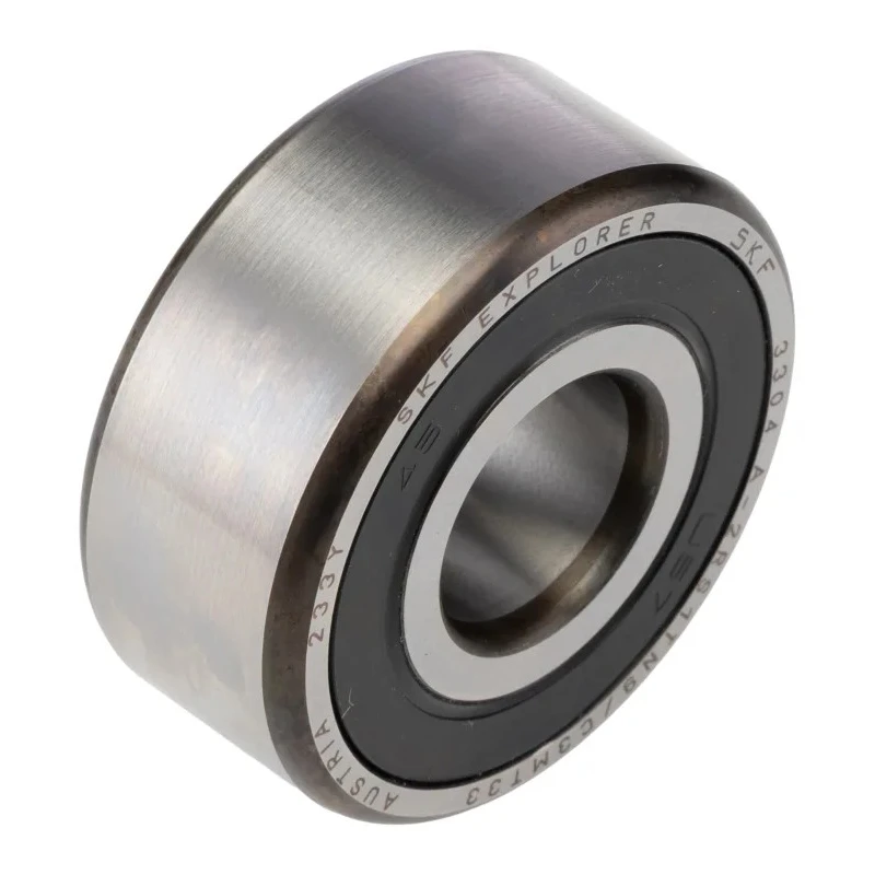 SKF Double Row Angular Contact Ball Bearing 20 mm ID, 52 mm OD, 22.2 mm Race Width 3304 A-2RS1TN9/C3MT33