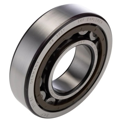 SKF Roller Bearing, 55 mm Inside Diameter, 120 mm Outside Diameter, Shielded, Non-Metallic Cage NU 311 ECP