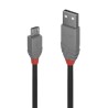 Lindy Electronics IC Socket USB Cable Male USB Type A to Male USB 2.0 Micro USB Type B Black 200mm 36730