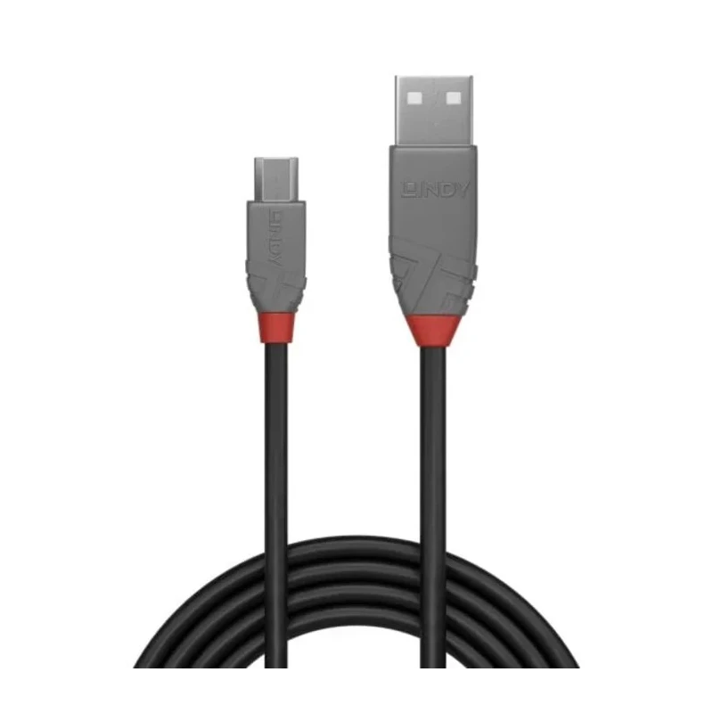 Lindy Electronics IC Socket USB Cable Male USB Type A to Male USB 2.0 Micro USB Type B Black 200mm 36730