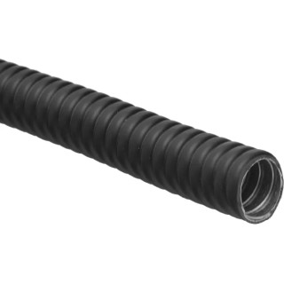 RS PRO 20 mm Nominal Diameter Polyvinyl Chloride Coated Galvanised Steel Flexible Conduit, Black, 10m Length 214-9579
