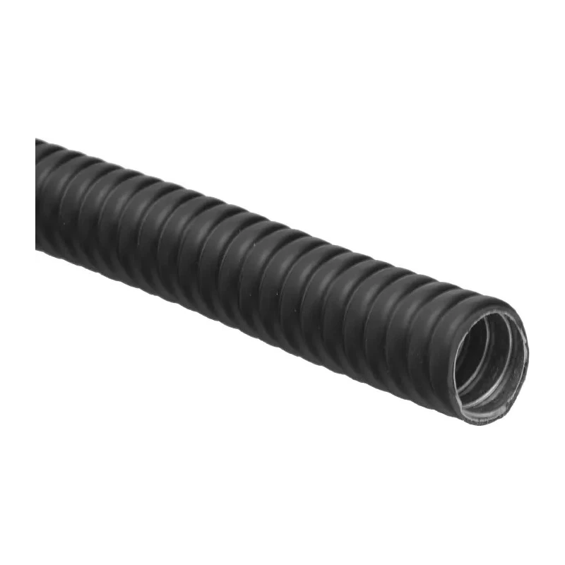 RS PRO 20 mm Nominal Diameter Polyvinyl Chloride Coated Galvanised Steel Flexible Conduit, Black, 10m Length 214-9579