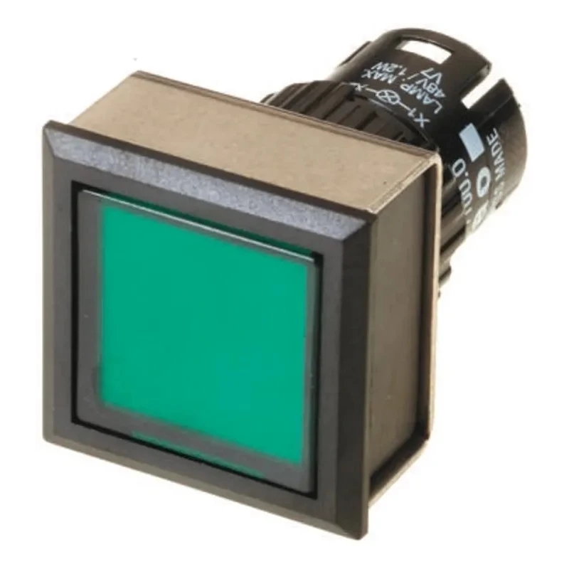 EAO 61 Series Green Momentary Illuminated Flush Raised Square Push Button Head IP65 61-1100.0 ,61-9671.5,61-9930.0