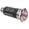 EAO Illuminated Push Button Latching Panel Mount SPDT Red LED 22 mm Cutout IP65 IP67 35 V dc 82-6657.2114