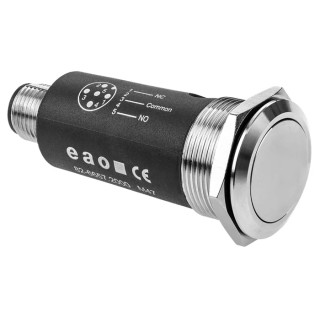 EAO 82 Series Push Button Switch Momentary Panel 22 mm Cutout SPDT Blue Green Red White LED IP65 IP67 35 V dc 82-6657.1000