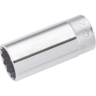 SAM 3/8 in Drive 24 mm 12 Point Chrome Finish Steel Socket JL-24