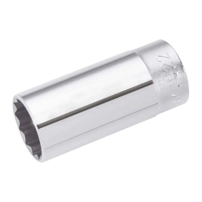 SAM 3/8 in Drive 24 mm 12 Point Chrome Finish Steel Socket JL-24