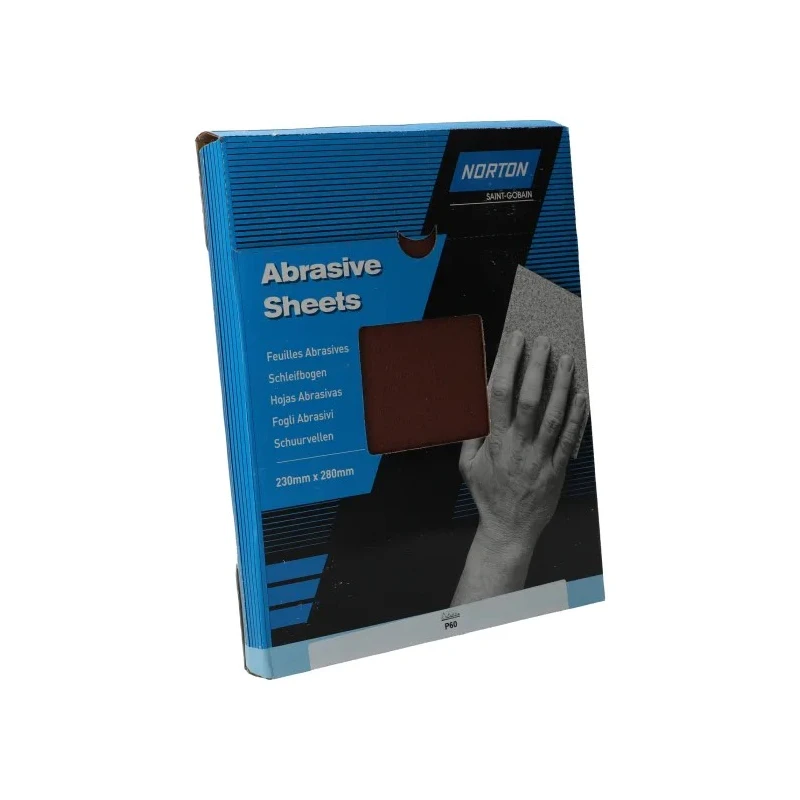 Norton Aluminium Oxide Abrasive Sheet 60 Grit Coarse, 28mm x 28mm R222 63642531778