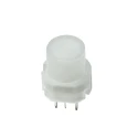 C & K D6 Series Illuminated Push Button Switch, Momentary, Through Hole, 11.4 mm Cutout, SPST, White LED, IP40 D6RLWHF1LFS