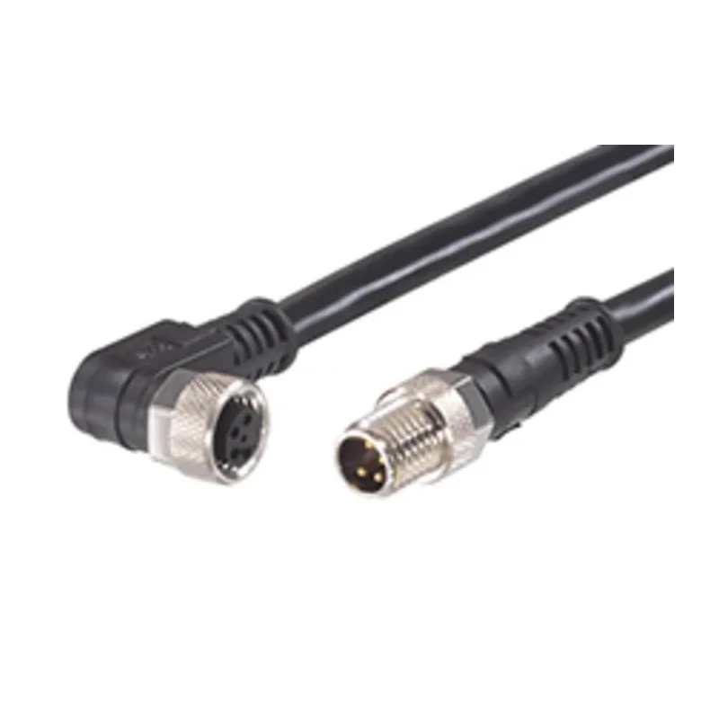 Brad from Molex Sensor Actuator Cable Female 4 Way M8 to Male M8, Polyurethane Jacket, Black, 30V, 5 m Length 1200878556