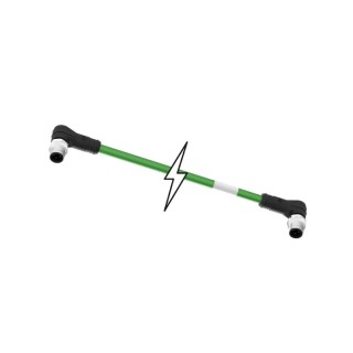 Brad from Molex Male 4 way M12 to 4 way M12 Sensor Actuator Cable 30V IP67 1201080508