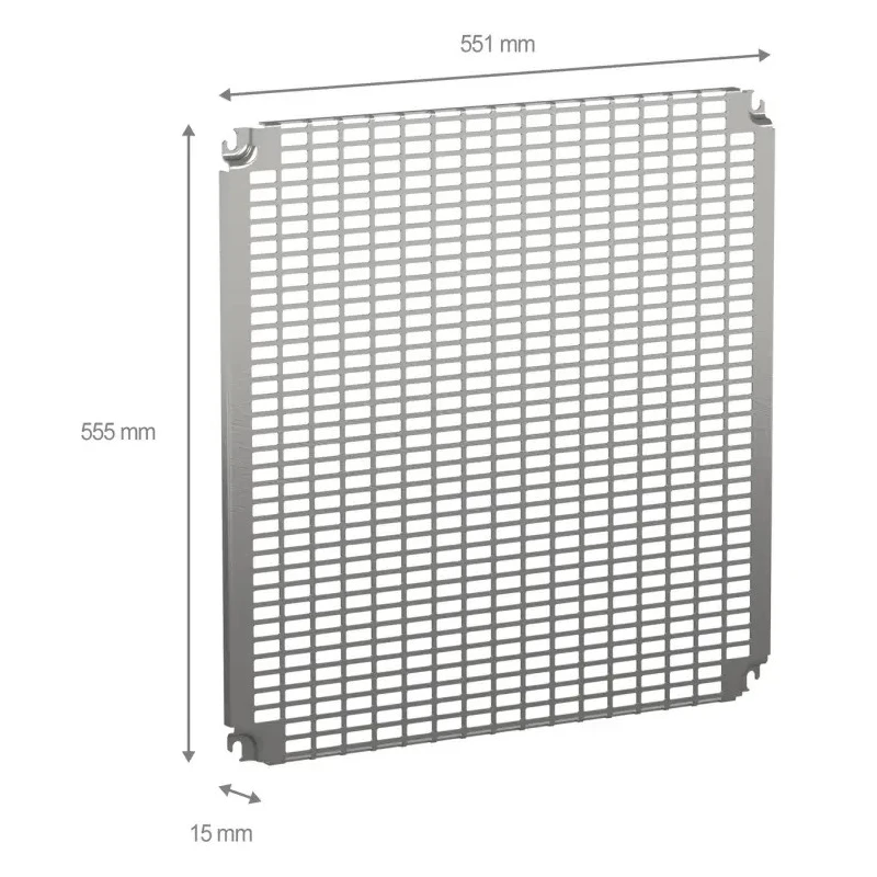 Schneider Electric Steel Zinc Plated Monobloc Perforated Mounting Plate 551mm W x 15mm L NSYMR66