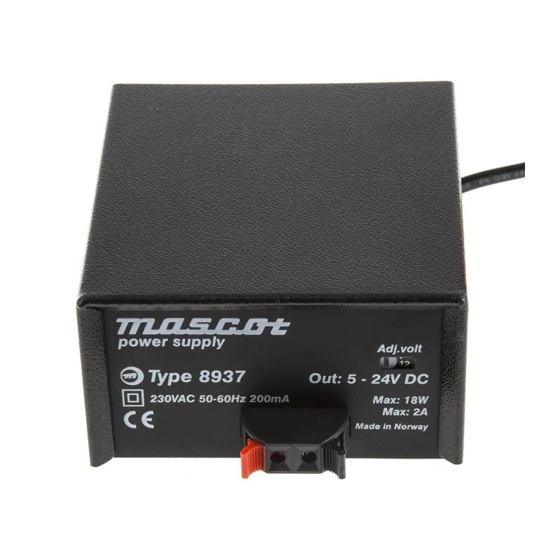 Mascot AC/DC Adapter EU Plug 230V AC Input 5V Output 2A Current 8937-5/24