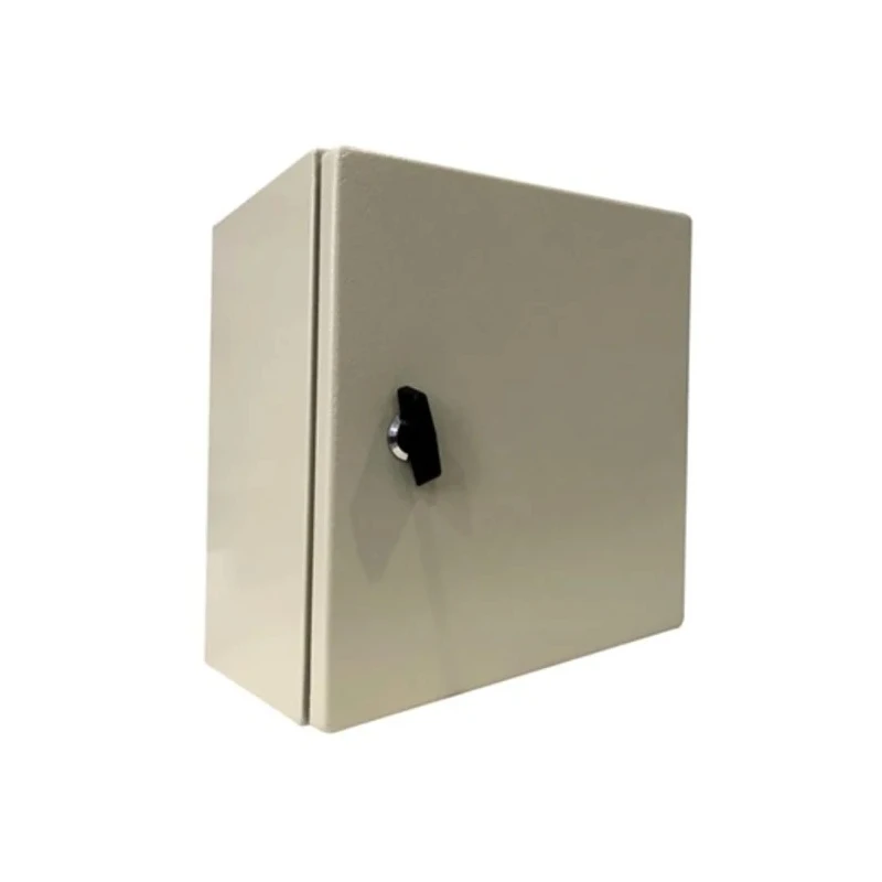 RS PRO Steel Wall Box, IP66, 300 mm x 200 mm x 150 mm, Grey, Single Lock System IP66