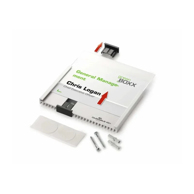 Durable White Out-of-door Plate A4 Sheets, Anodised Aluminium Door Sign Holder, Wall Mounted Frame, Model 480623