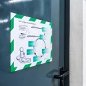 Durable Wall-Mount Frame White Green A4, 323 mm Height, 236 mm Width 4945131