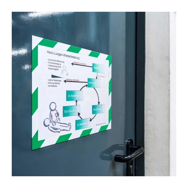 Durable Wall-Mount Frame White Green A4, 323 mm Height, 236 mm Width 4945131