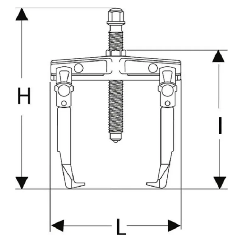 Facom Hydraulic Bearing Puller 20 t Force, Capacity 100 to 360 mm, 1-Piece U.320H