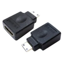 RS PRO Mini HDMI Male to HDMI Female Adapter Straight ABS Housing Gold Plated Contacts 229-9962