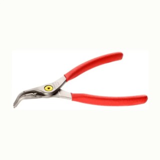 Facom 1-Piece Circlip Plier, 215mm Overall Length, Bent Jaw, ESD Safe, Comfort Grip Handle 167A.23