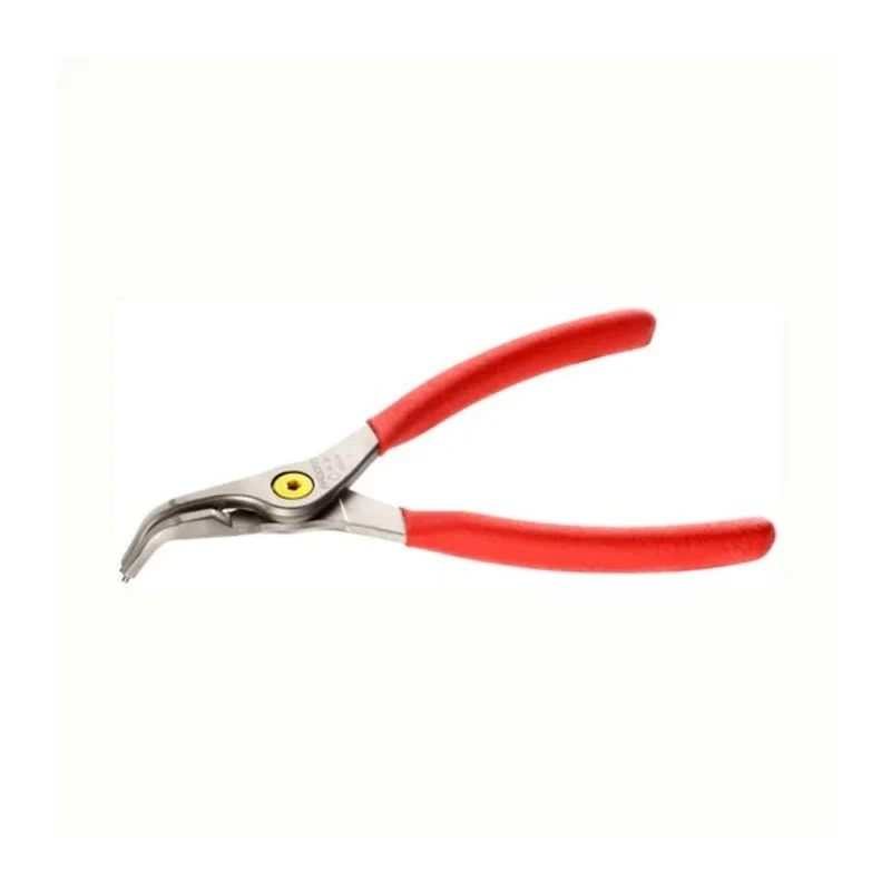 Facom 1-Piece Circlip Plier, 215mm Overall Length, Bent Jaw, ESD Safe, Comfort Grip Handle 167A.23