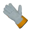 Liscombe Grey Leather Work Gloves Size 9 Leather Coating 559L