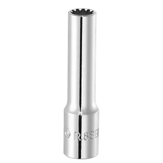 Facom 1/4 in Drive 5/16 in Spline Square Socket Chrome Vanadium Steel, 50mm Overall Length R.10SEL