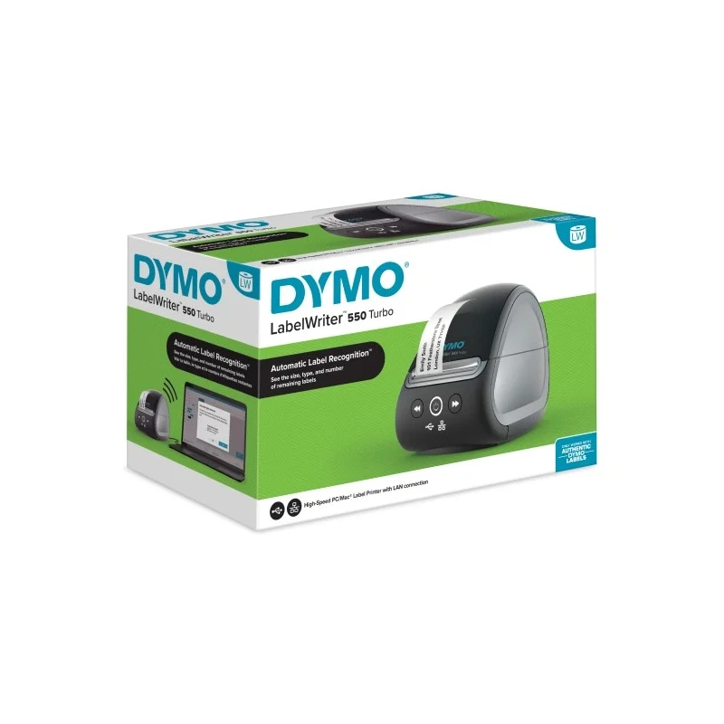 Dymo High-Speed Handheld Label Printer 58mm Max Label Width, 300x300 dpi DYMO LABEL WRITER 550 TURBO 2112723