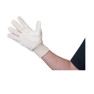 Liscombe White Cotton Work Gloves Size 9 Drill Cotton Coating 699L