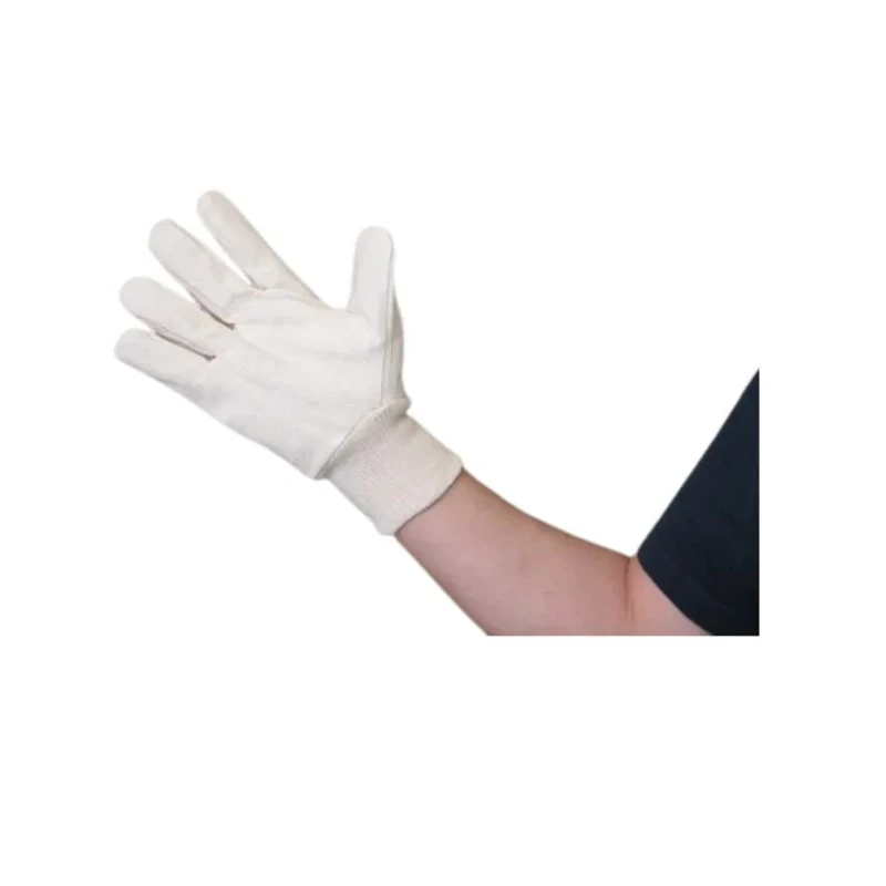 Liscombe White Cotton Work Gloves Size 9 Drill Cotton Coating 699L