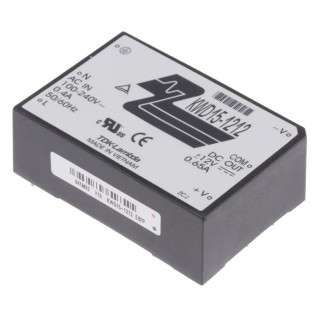 TDK-Lambda Switching Power Supply 2 Output 12V, 15W, 85-265V AC Input, PCB Mount KWD15-1212