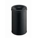 Durable Safe Fire Retardant Black Steel Waste Paper Bin 30L Capacity 492x492x315mm 330601