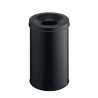 Durable Safe Fire Retardant Black Steel Waste Paper Bin 30L Capacity 492x492x315mm 330601