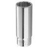 Facom 1/4 in Drive 5.5 mm 12 Point Square Socket, Bright Chrome Finish, 50mm Overall Length R.5.5EL