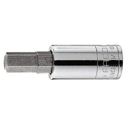 Facom 1/4 in Drive 2.5 mm R 245 Square Socket Chrome Vanadium Steel 37mm Overall Length RT.2.5