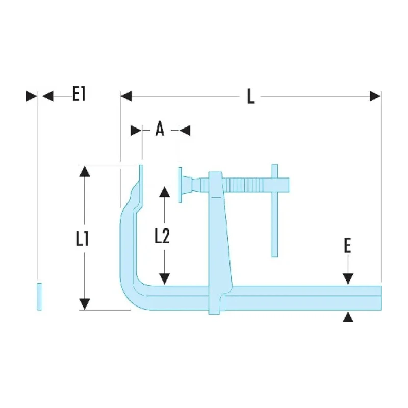 Facom 800 mm x 100 mm G Clamp Clamp 272A.800