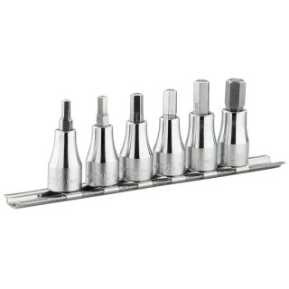 Facom 6-Piece 3/8 in Hexagon Socket Set Chrome Vanadium Steel JT.40