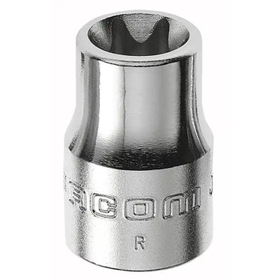 Facom 3/8 in Drive E12 Torx Square Socket, 26mm Overall Length JTX.12